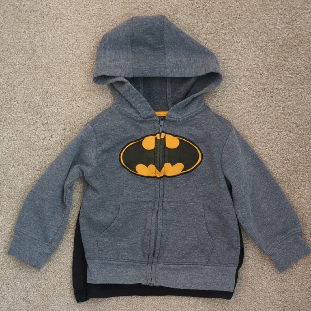 Batman Gray Hoodie with Detachable Cape